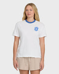 Sun Echoes Short Sleeve Cotton Graphic T-Shirt - Salt Crystal