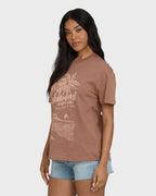 Sand To Surf Short Sleeve Knit Graphic T-Shirt - Brown Stone