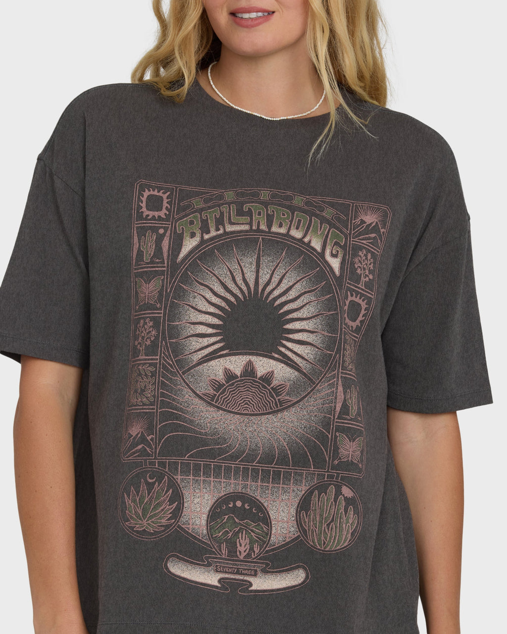 Natural Collection Short Sleeve Knit T-Shirt - Off Black