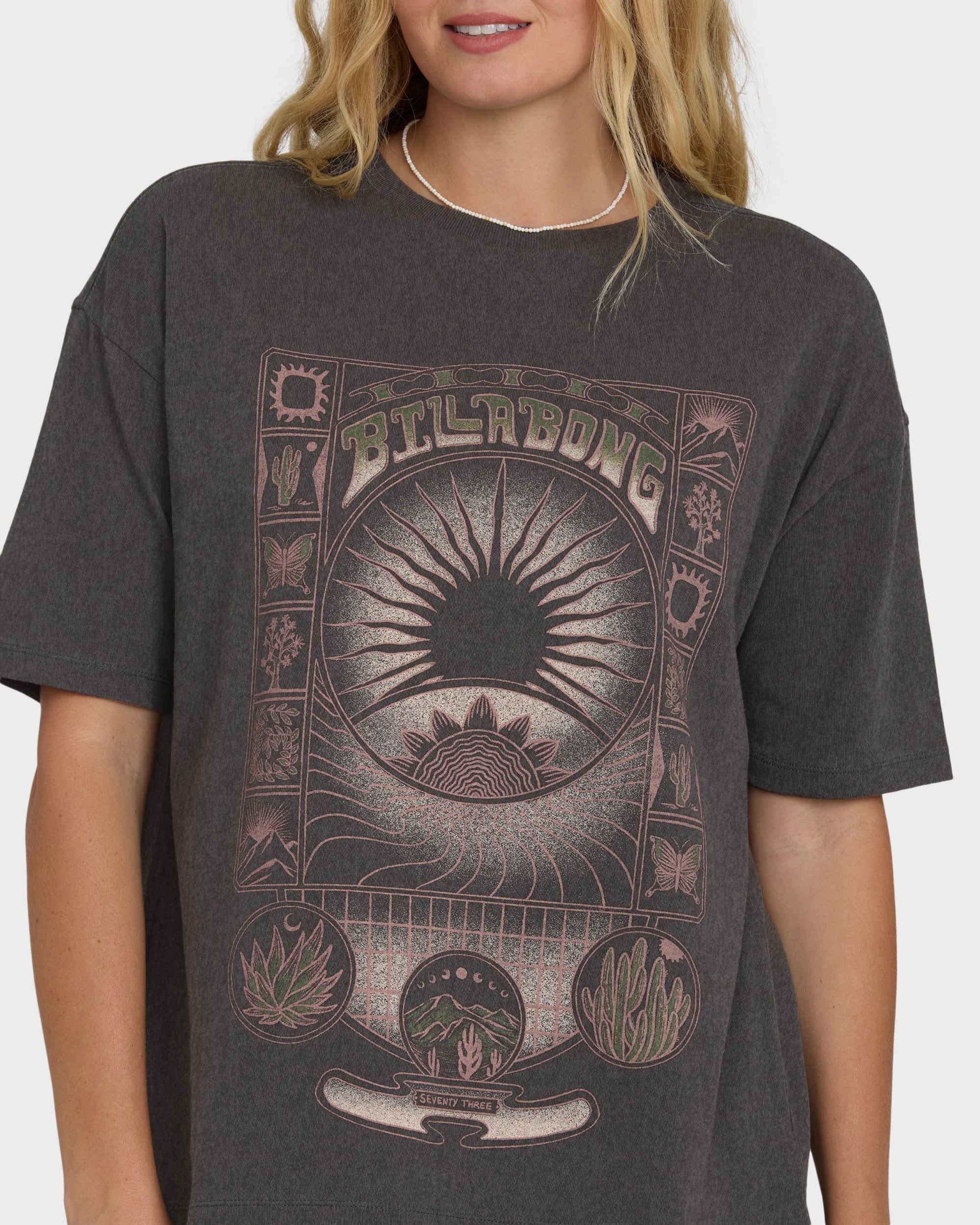 Natural Collection Short Sleeve Knit T-Shirt - Off Black