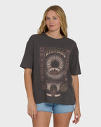 Natural Collection Short Sleeve Knit T-Shirt - Off Black