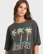 Found in Paradise Short Sleeve Knit T-Shirt - Off Black