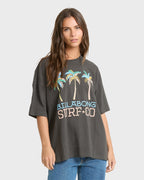 Found in Paradise Short Sleeve Knit T-Shirt - Off Black