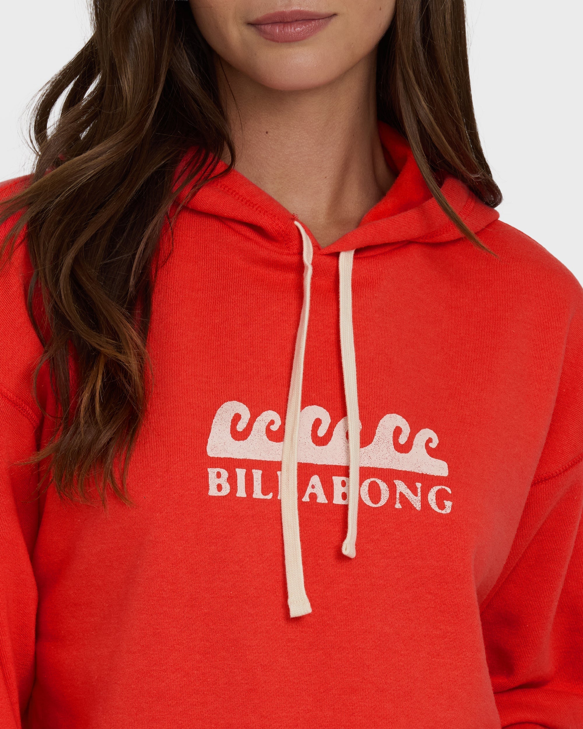 Surfing In Town Pullover Hoodie - Fiesta Red