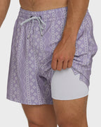 Lineup Laybacks 16 Trunks - Purple Ash
