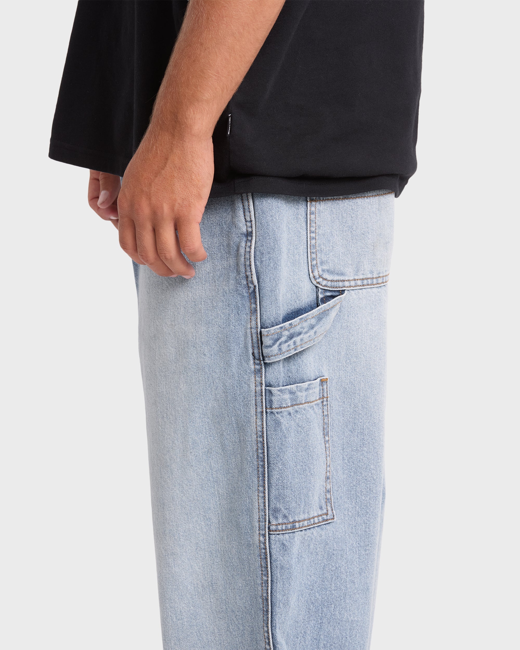 Bad Dog Carpenter Pants - Bleached Blue Wash