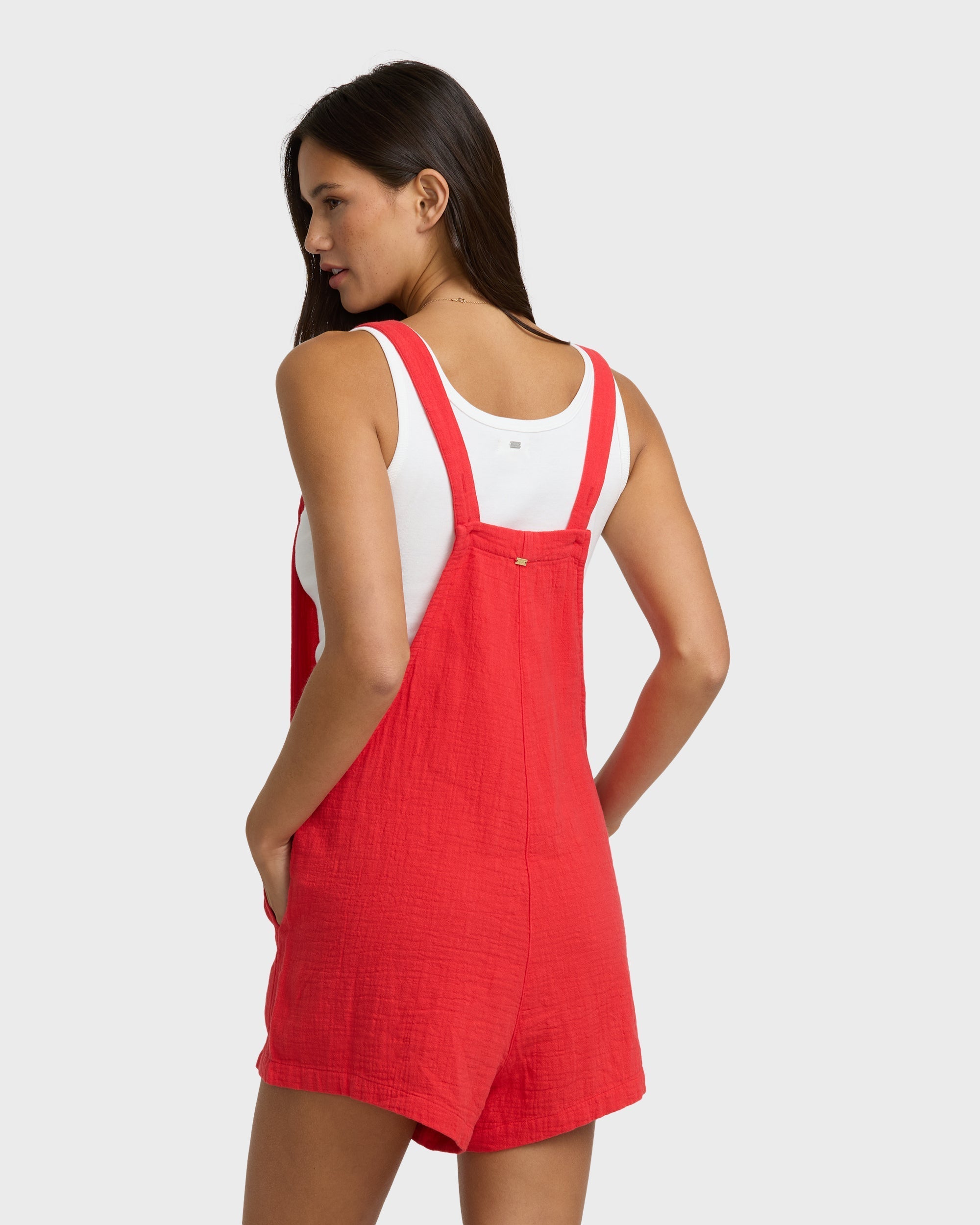 Beach Crush Romper - Fiesta Red