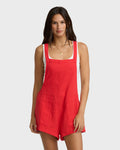 Beach Crush Romper - Fiesta Red