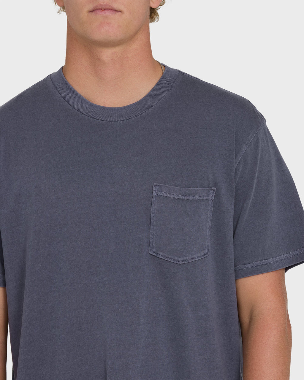 Essential Wave Washed Premium Short Sleeve Pocket Tee - Graystone