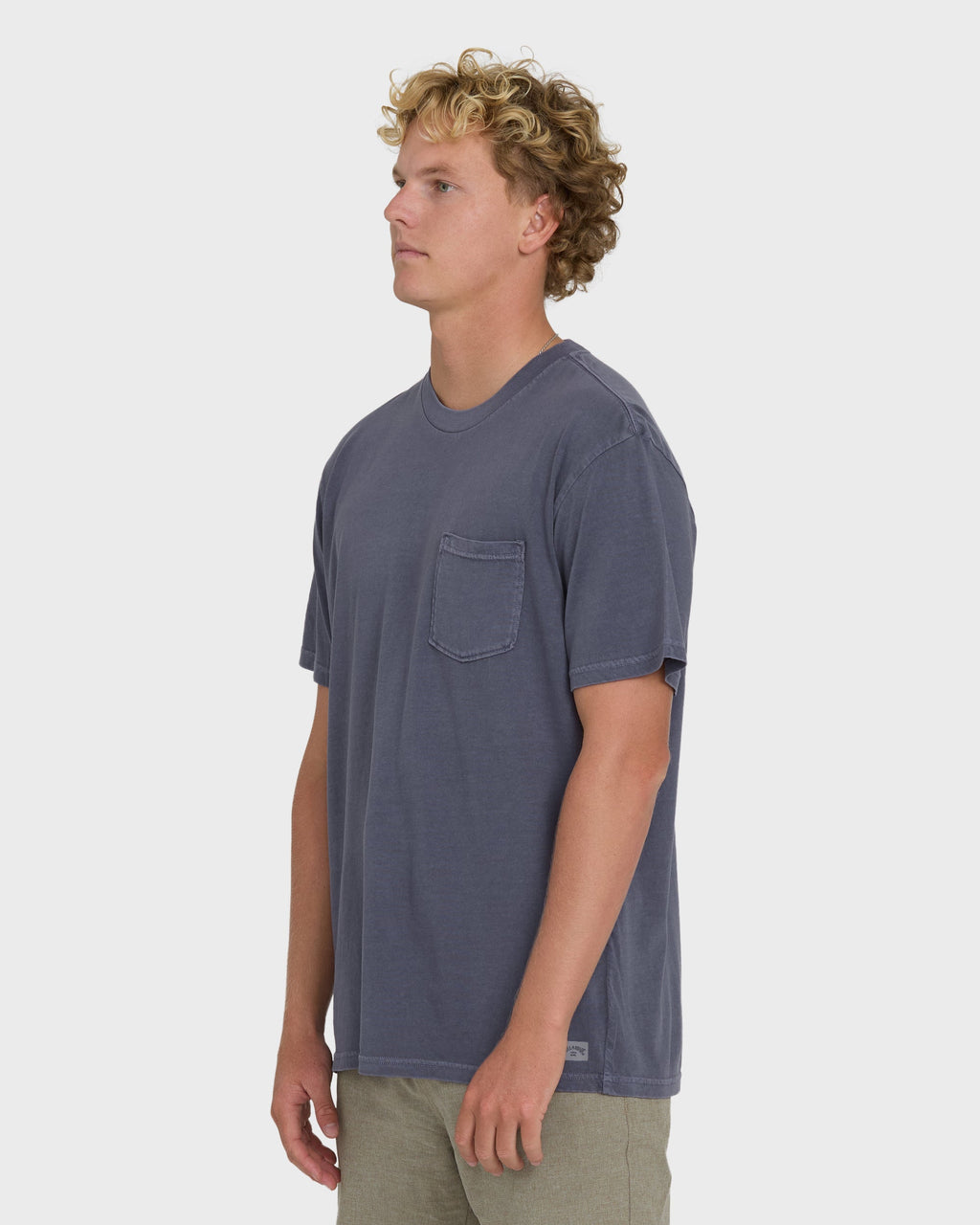 Essential Wave Washed Premium Short Sleeve Pocket Tee - Graystone