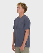 Essential Wave Washed Premium Short Sleeve Pocket Tee - Graystone