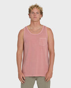 Essential Pocket Wave Washed Premium Tank Top - Ash Rose