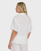 Beach Livin Woven Shirt - Salt Crystal
