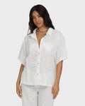 Beach Livin Woven Shirt - Salt Crystal