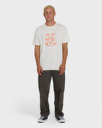 Stack Wave Washed Premium Short Sleeve Knit T-Shirt - Off White