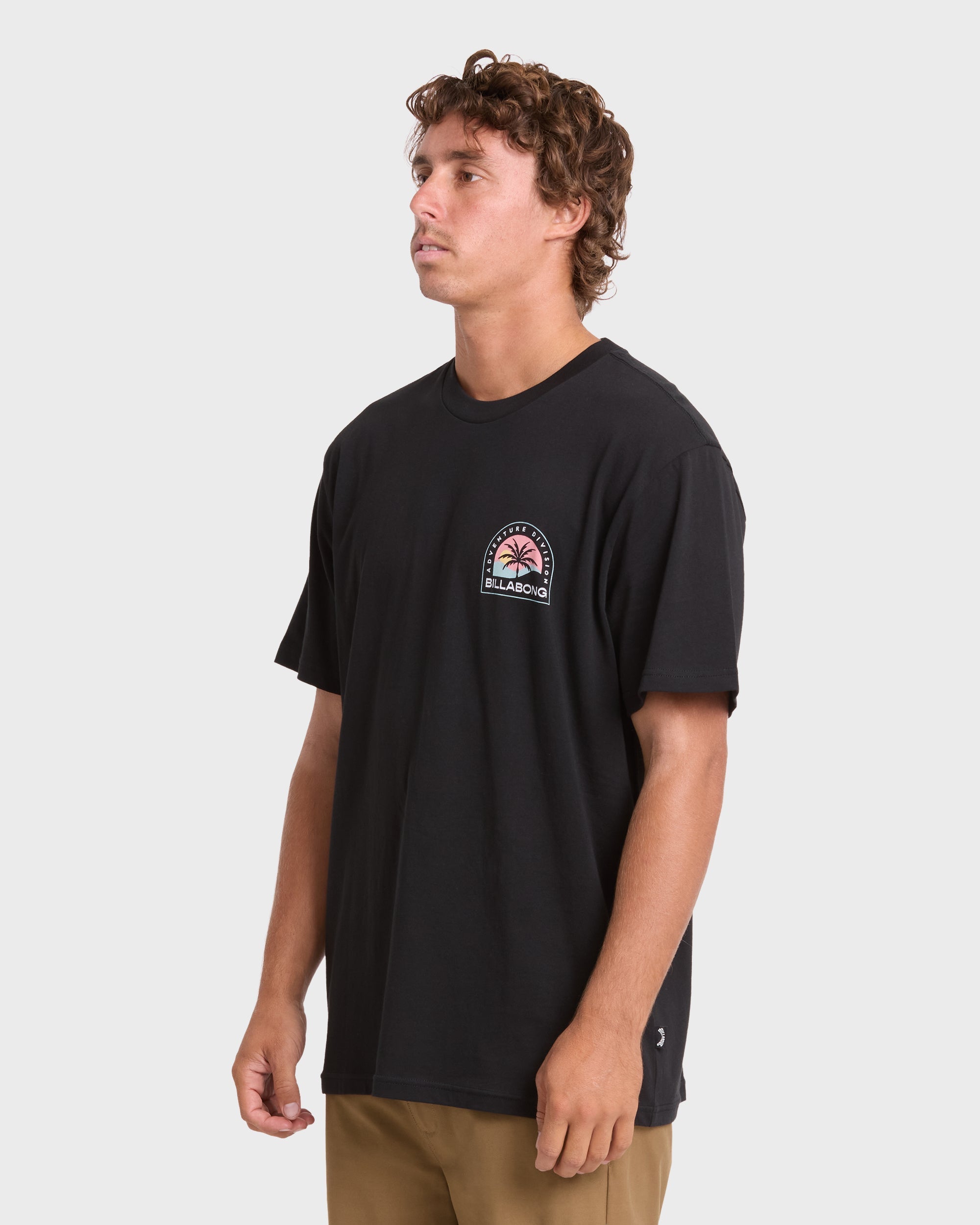 Adventure Division Sun Down Premium Short Sleeve Knit T-Shirt - Black