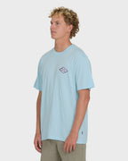 Dim Arch Premium Short Sleeve Knit T-Shirt - Coastal Blue
