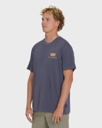Glyph Wave Washed Premium Short Sleeve Cotton T-Shirt - Greystone