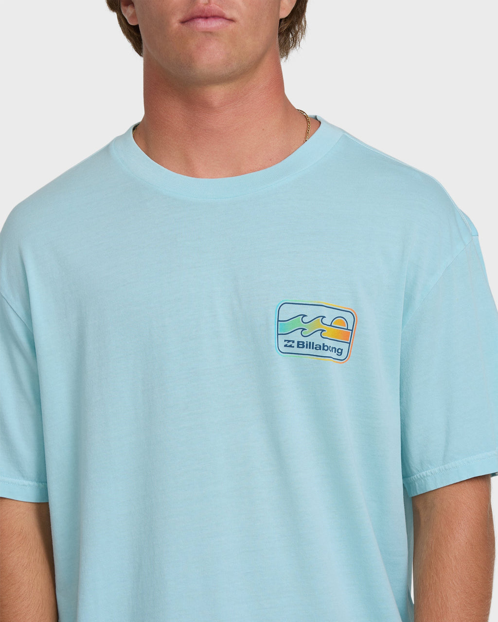 Runner Wave Washed Premium Short Sleeve Cotton T-Shirt - Coastal Blue