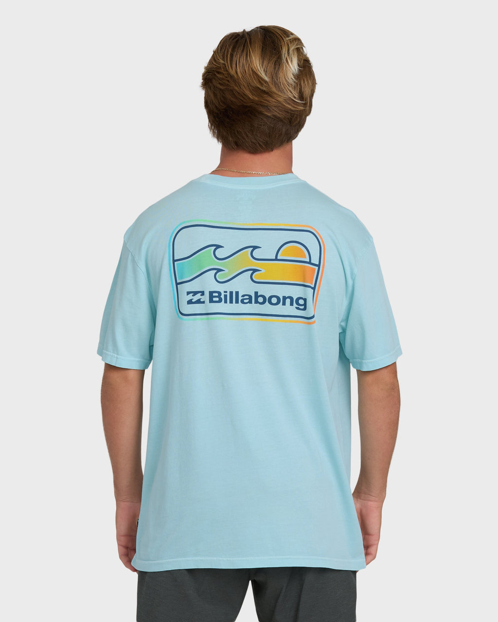 Runner Wave Washed Premium Short Sleeve Cotton T-Shirt - Coastal Blue