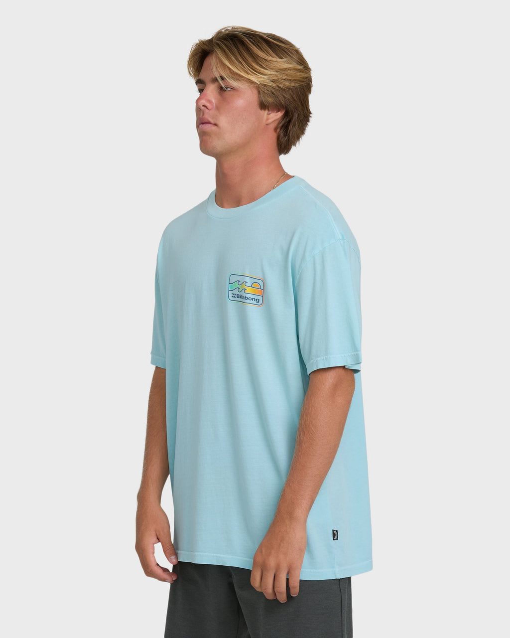 Runner Wave Washed Premium Short Sleeve Cotton T-Shirt - Coastal Blue