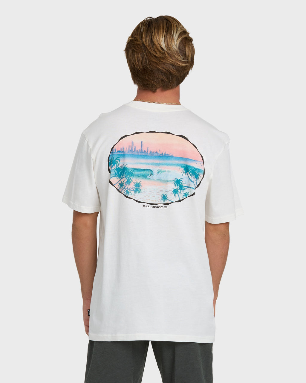 Nanda Ormond Burleigh Heads Premium Short Sleeve Cotton T-Shirt - Off White
