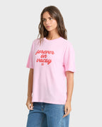 Vacay Forever Short Sleeve Knit T-Shirt - Prism Pink