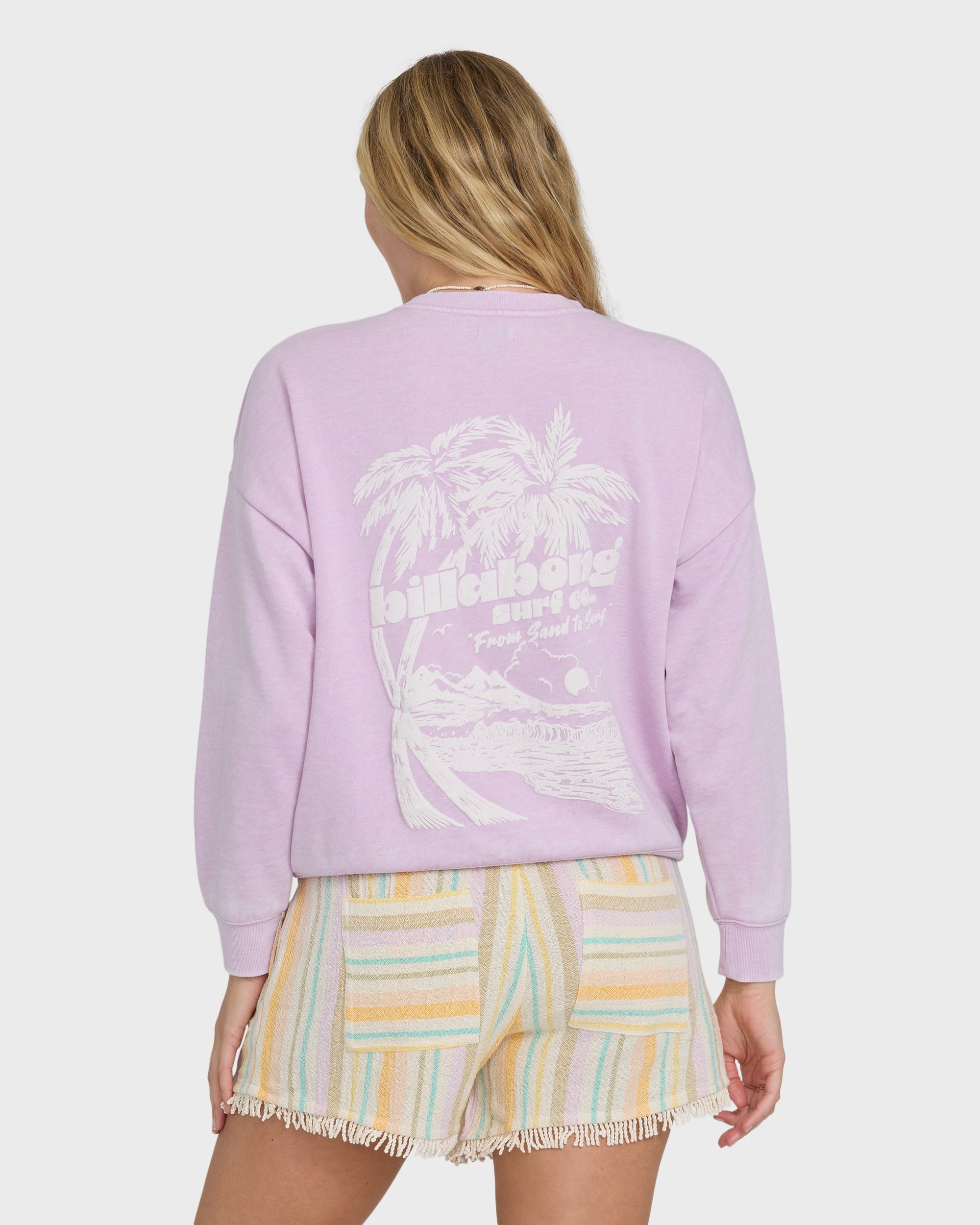 Echo Burnout Crewneck Sweatshirt - Sweet Lilac