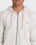 All Day Zip Front Hoodie - Oatmeal Heather.