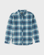 Coastline Long Sleeve Flannel Shirt - China Blue