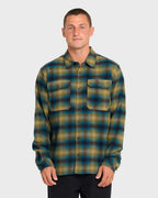 Offshore Long Sleeve Flannel Shirt - Ultramarine Green