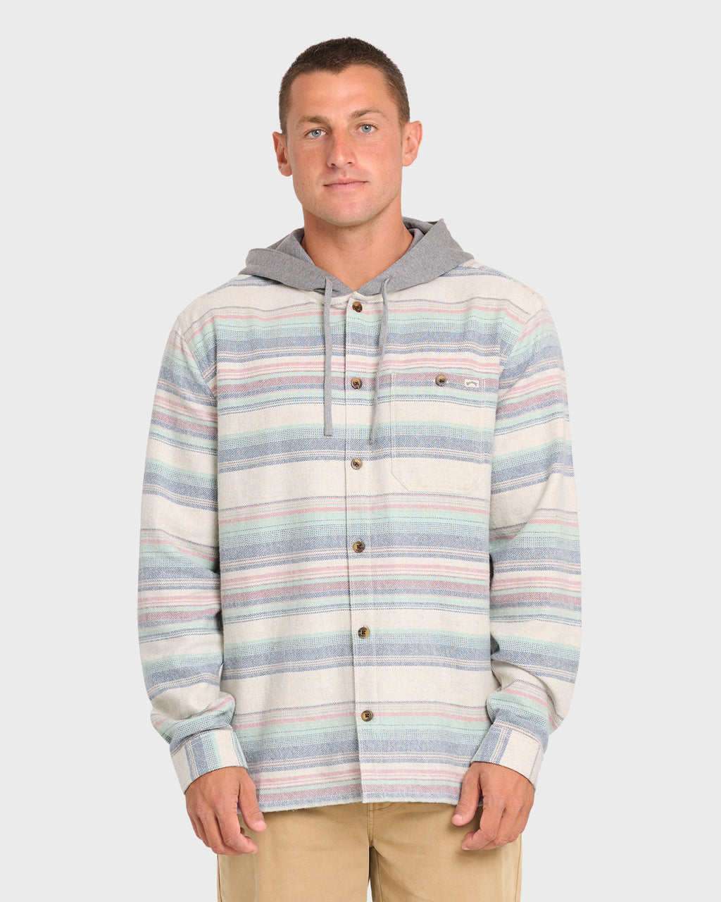 Baja Long Sleeve Flannel Shirt - Oatmeal