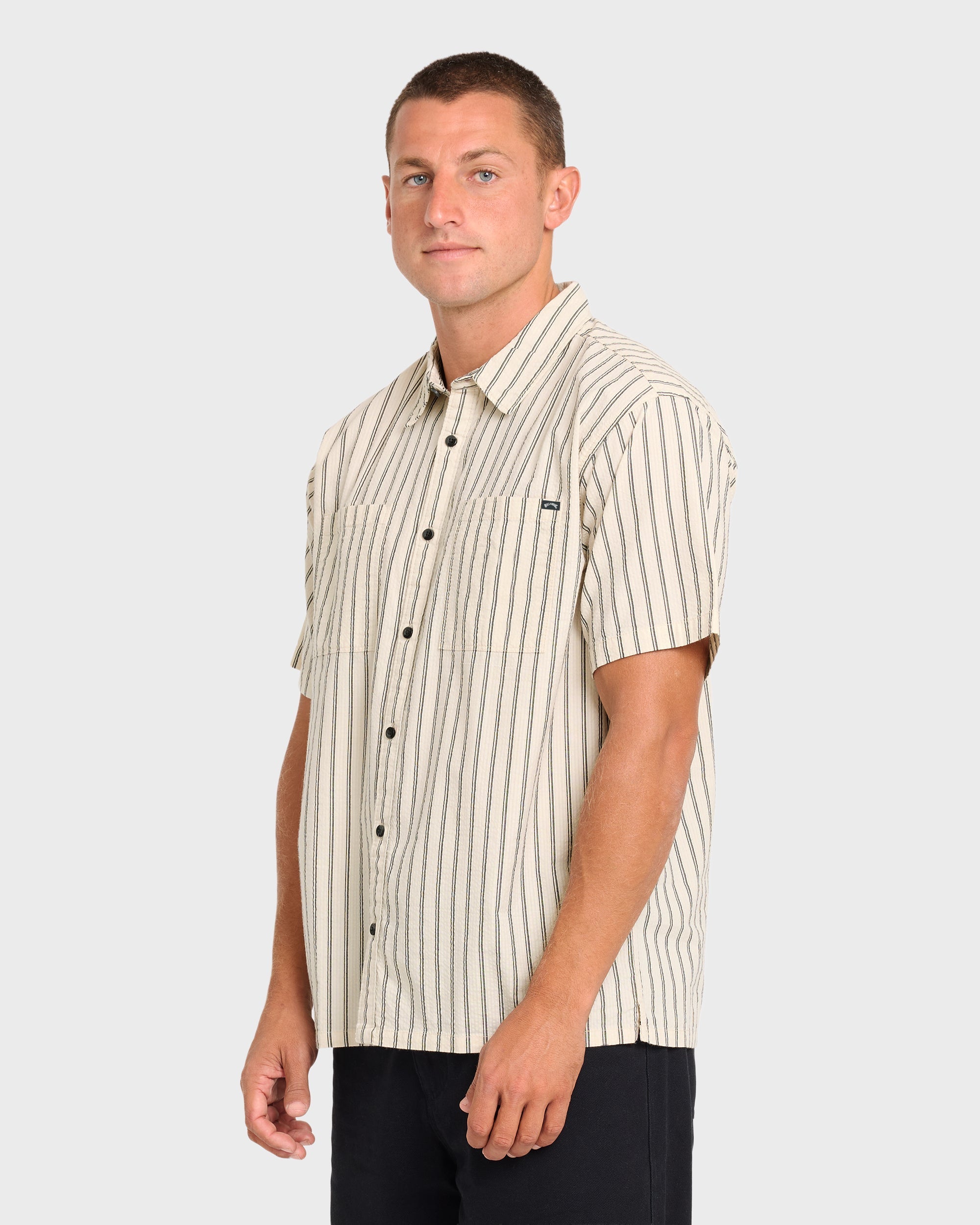 Vista Short Sleeve Woven Shirt - Off White