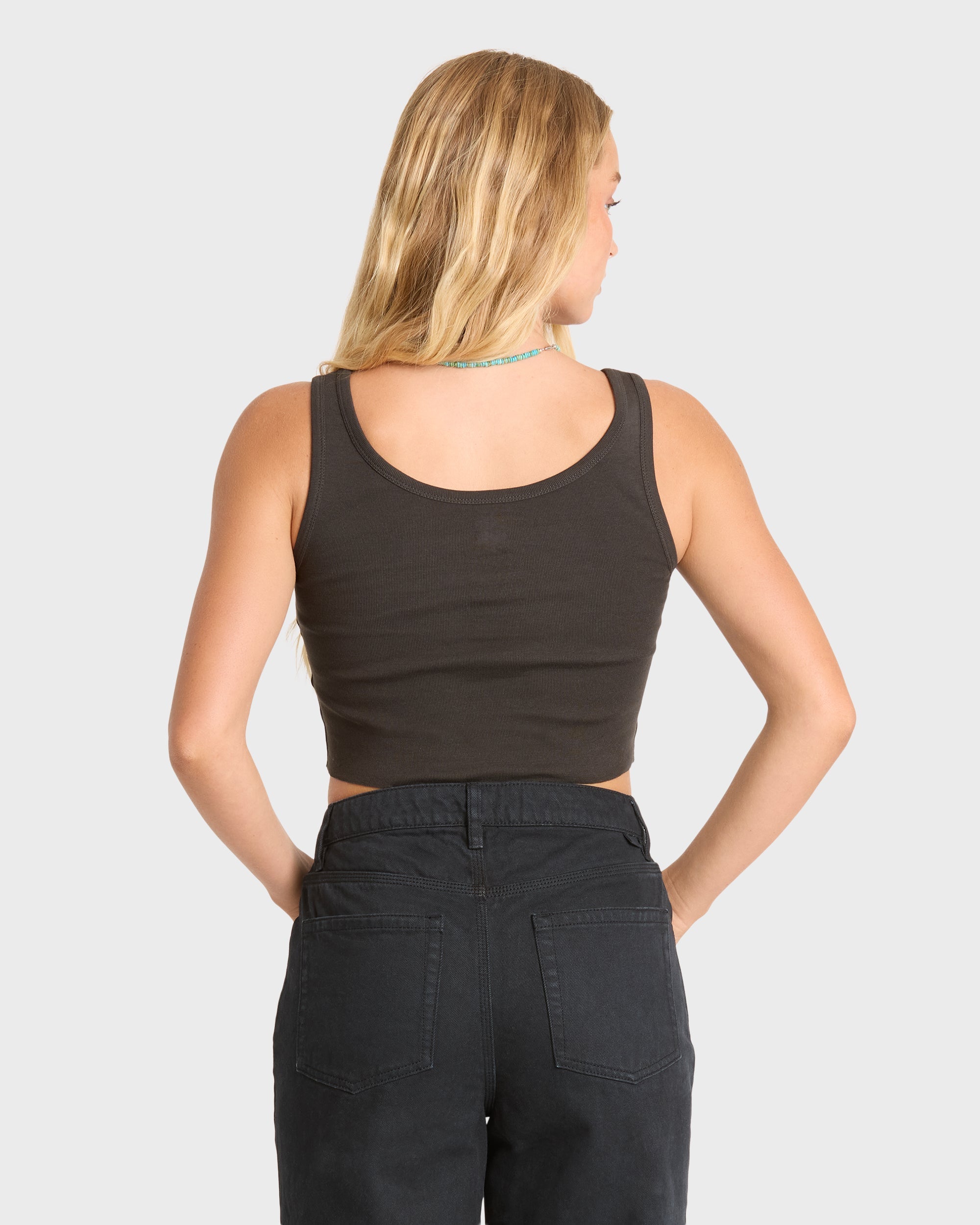 Into The Sea Tank Top - Off Black