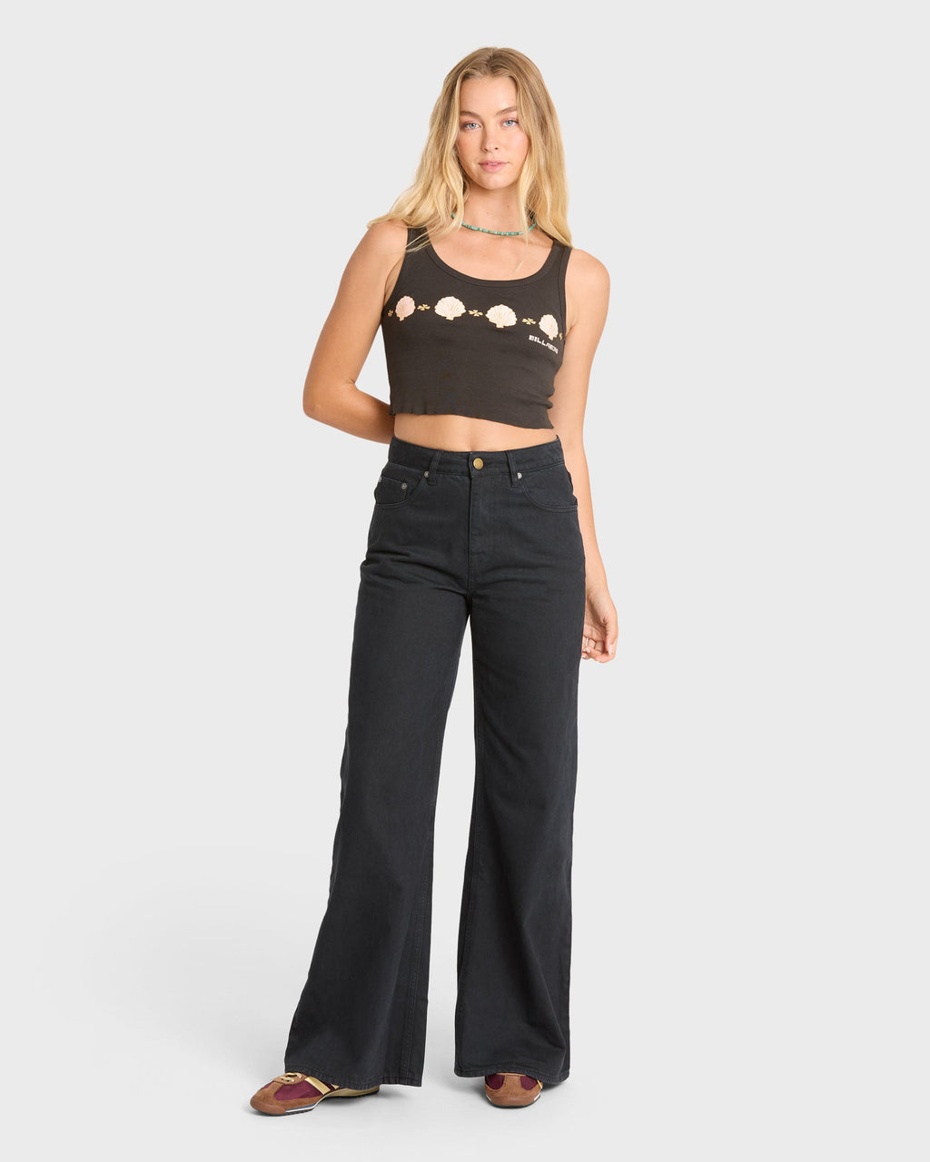 Into The Sea Tank Top - Off Black