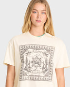 Heading West Short Sleeve Knit T-Shirt - White Cap