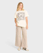 Heading West Short Sleeve Knit T-Shirt - White Cap