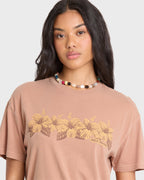 Hello Sundown Short Sleeve Knit T-Shirt - Sugar Almond