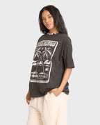 Tropical Filmore Short Sleeve Knit Graphic T-Shirt - Off Black