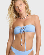 Rising Tide Drew Bandeau Bikini Top - Blue Bell