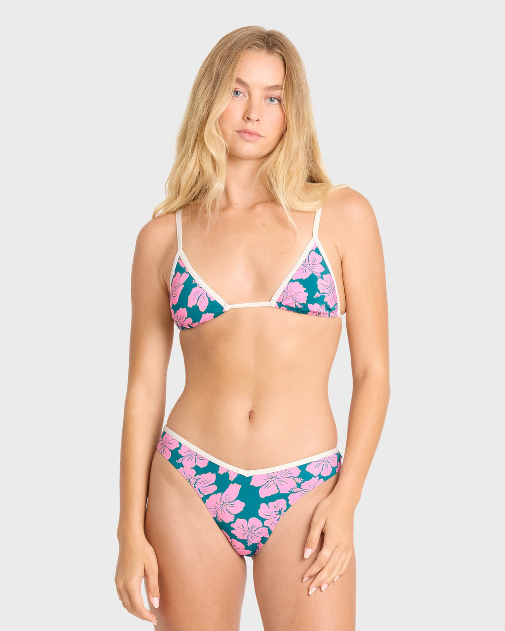 Mahalo Baby Mini Slide Triangle Bikini Top - Deep Lagoon
