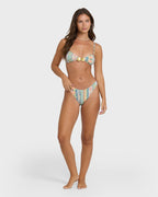 Tide Pool Michelle Bandeau Bikini Top - Light Blue Multi