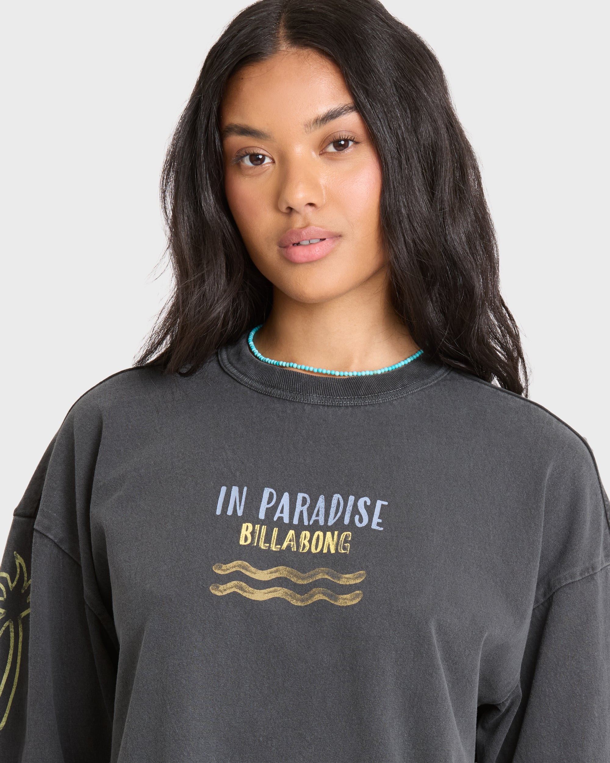 Paradise 73 Short Sleeve Cotton T-Shirt - Black Sands