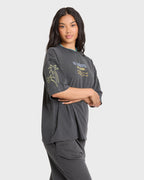 Paradise 73 Short Sleeve Cotton T-Shirt - Black Sands