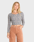 Reese Long Sleeve Thermal Shirt - Blue Smoke
