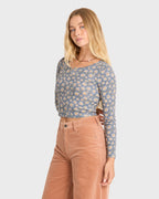 Reese Long Sleeve Thermal Shirt - Blue Smoke