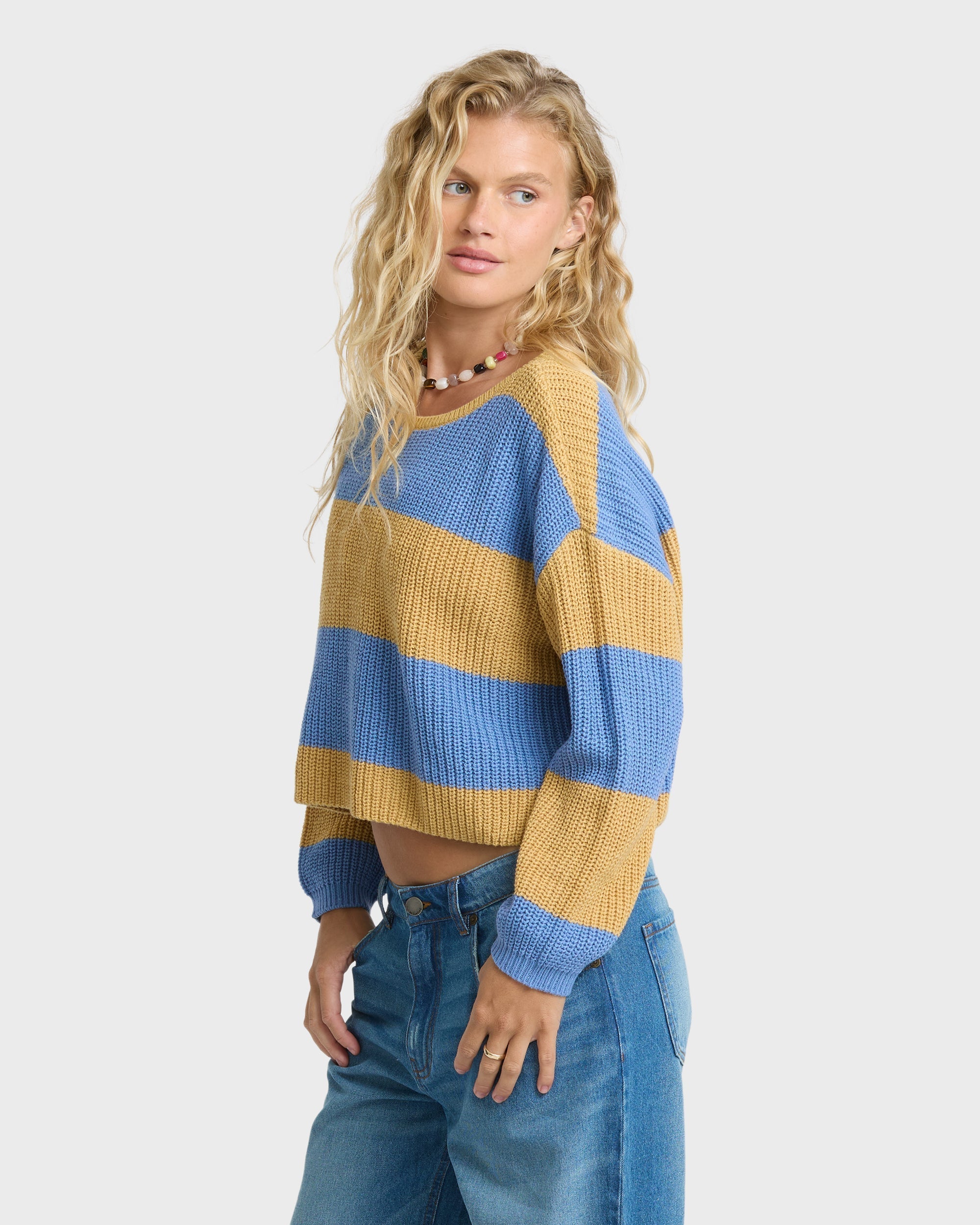 Lit Light Crewneck Sweater - Curry
