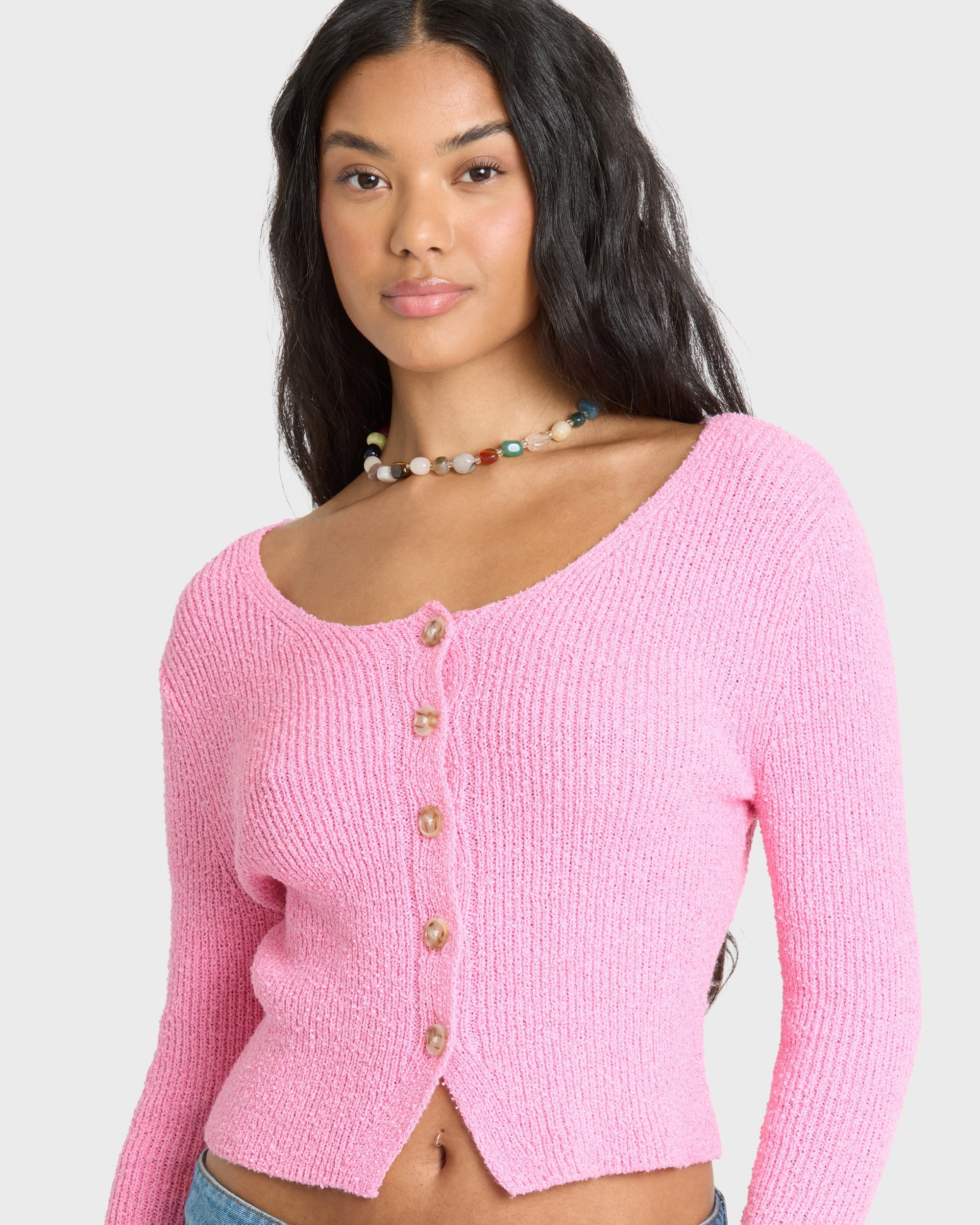 Good Luck Cardigan - Prism Pink