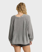 Gone Fishin Crewneck Sweater - Cobblestone