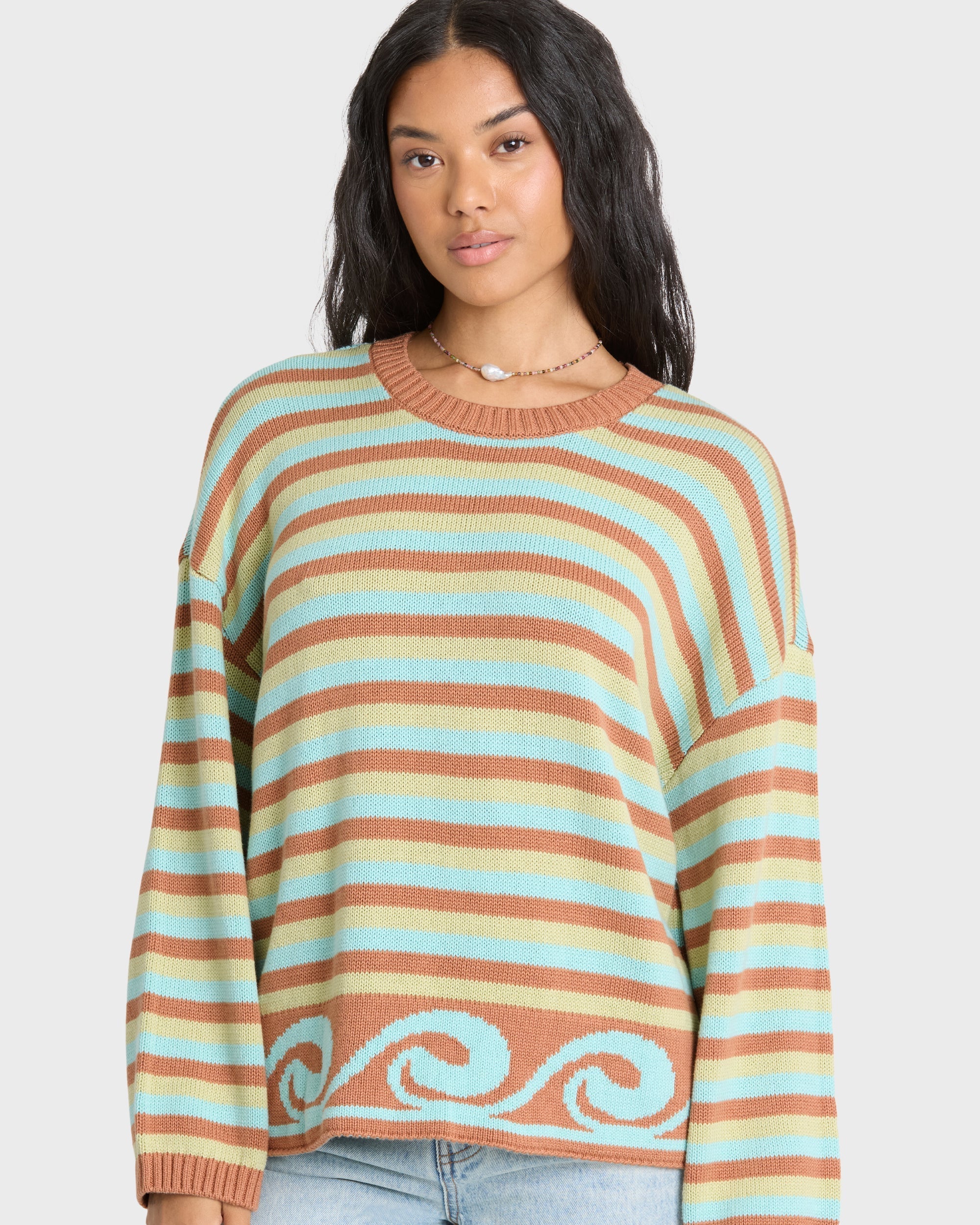Bayside Crewneck Sweater - Sugar Almond